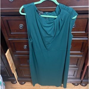 COPY - ELOQUII Twisted Shoulder Sheath Dress Size 22 Color Botanical GardenGreen